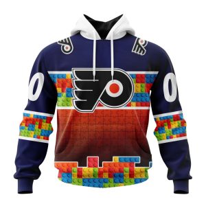 Personalized NHL Philadelphia Flyers Autism Awareness Design Unisex Hoodie