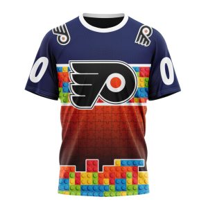 Personalized NHL Philadelphia Flyers Autism Awareness Design Unisex Tshirt TS5798