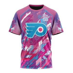 Personalized NHL Philadelphia Flyers I Pink I Can! Fearless Again Breast Cancer Unisex Tshirt TS5801