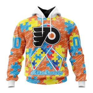 Personalized NHL Philadelphia Flyers Special Autism Awareness Month Unisex Pullover Hoodie