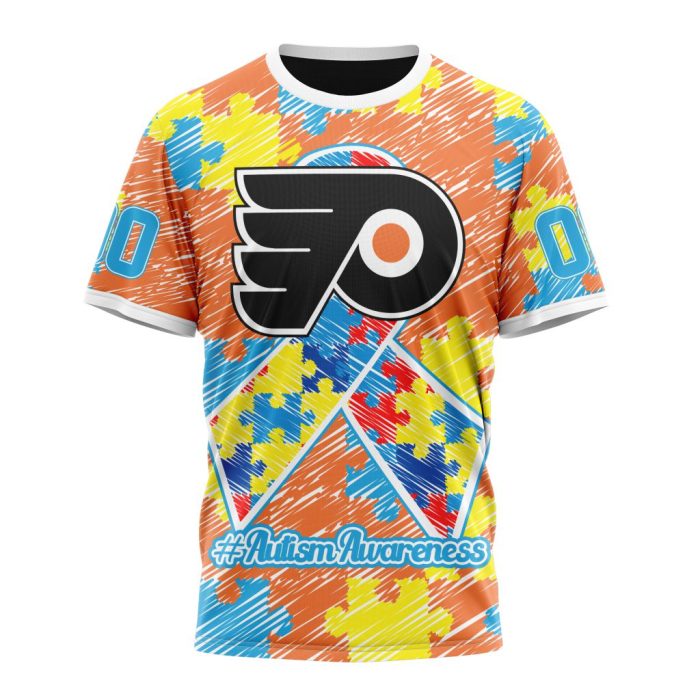 Personalized NHL Philadelphia Flyers Special Autism Awareness Month Unisex Tshirt TS5806