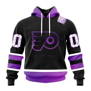 Personalized NHL Philadelphia Flyers Special Black Hockey Fights Cancer Unisex Pullover Hoodie