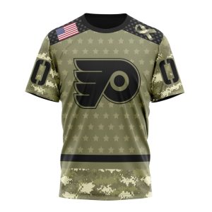 Personalized NHL Philadelphia Flyers Special Camo Military Appreciation Unisex Tshirt TS5809