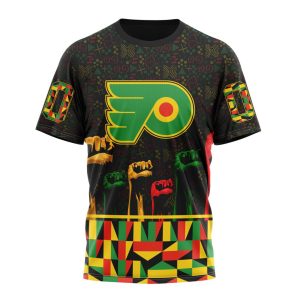 Personalized NHL Philadelphia Flyers Special Design Celebrate Black History Month Unisex Tshirt TS5812