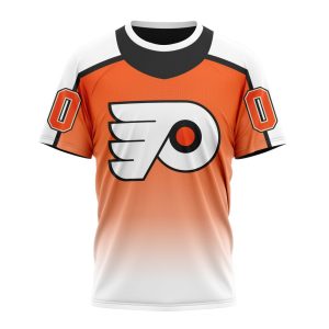 Personalized NHL Philadelphia Flyers Special Retro Gradient Design Unisex Tshirt TS5823
