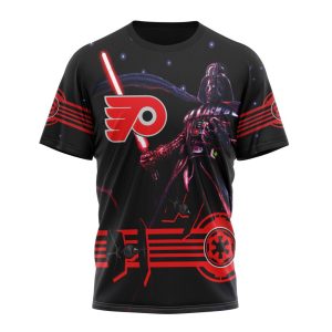 Personalized NHL Philadelphia Flyers Specialized Darth Vader Version Jersey Unisex Tshirt TS5828