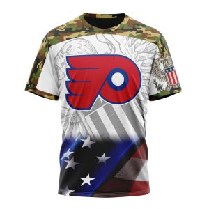 Personalized NHL Philadelphia Flyers Specialized Design With Our America Eagle Flag Unisex Tshirt TS5831