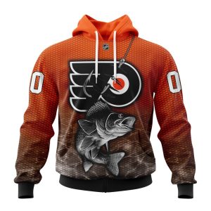 Personalized NHL Philadelphia Flyers Specialized Fishing Style Unisex Pullover Hoodie