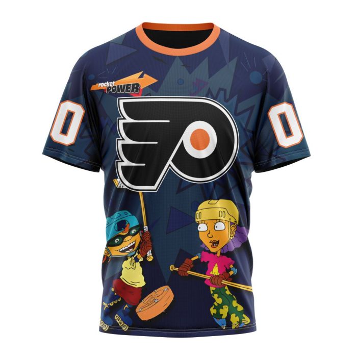 Personalized NHL Philadelphia Flyers Specialized For Rocket Power Unisex Tshirt TS5836