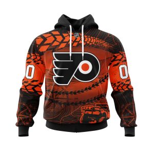 Personalized NHL Philadelphia Flyers Specialized Off - Road Style Unisex Pullover Hoodie