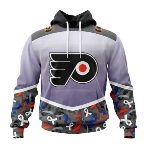 Personalized NHL Philadelphia Flyers Specialized Sport Fights Again All Cancer Unisex Pullover Hoodie