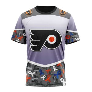 Personalized NHL Philadelphia Flyers Specialized Sport Fights Again All Cancer Unisex Tshirt TS5842