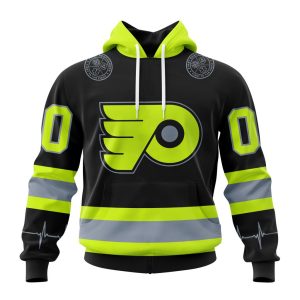 Personalized NHL Philadelphia Flyers Specialized Unisex Kits With FireFighter Uniforms Color Unisex Pullover Hoodie