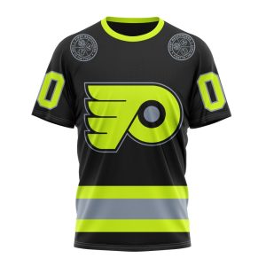 Personalized NHL Philadelphia Flyers Specialized Unisex Kits With FireFighter Uniforms Color Unisex Tshirt TS5843
