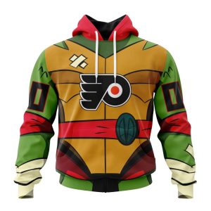 Personalized NHL Philadelphia Flyers Teenage Mutant Ninja Turtles Design Unisex Pullover Hoodie