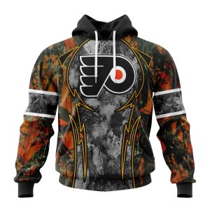 Personalized NHL Philadelphia Flyers With Camo Concepts For Hungting In Forest Unisex Pullover Hoodie