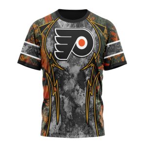 Personalized NHL Philadelphia Flyers With Camo Concepts For Hungting In Forest Unisex Tshirt TS5848