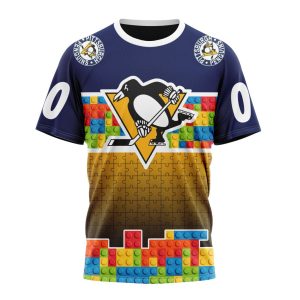 Personalized NHL Pittsburgh Penguins Autism Awareness Design Unisex Tshirt TS5855