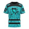 Personalized NHL Pittsburgh Penguins Special Design Fight Ovarian Cancer Unisex Tshirt TS5874