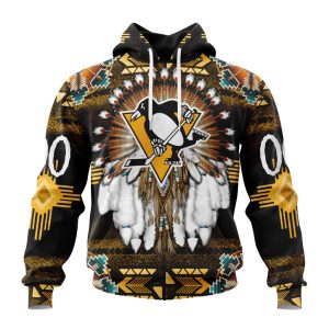 Personalized NHL Pittsburgh Penguins Special Native Costume Design Unisex Pullover Hoodie