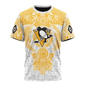 Personalized NHL Pittsburgh Penguins Special Norse Viking Symbols Unisex Tshirt TS5880
