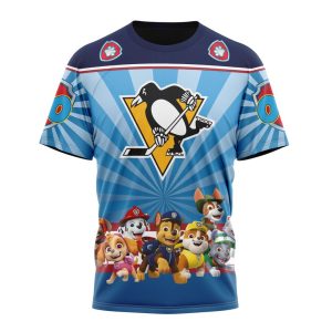 Personalized NHL Pittsburgh Penguins Special Paw Patrol Kits Unisex Tshirt TS5881