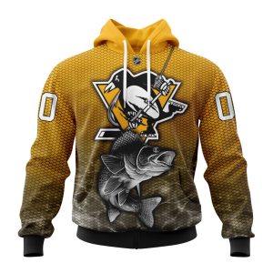 Personalized NHL Pittsburgh Penguins Specialized Fishing Style Unisex Pullover Hoodie