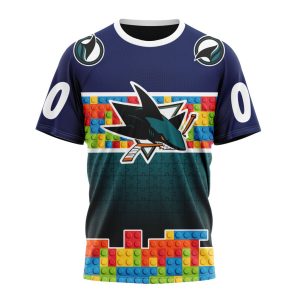 Personalized NHL San Jose Sharks Autism Awareness Design Unisex Tshirt TS5918