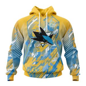 Personalized NHL San Jose Sharks Fearless Against Childhood Cancers Unisex Pullover Hoodie