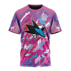 Personalized NHL San Jose Sharks I Pink I Can! Fearless Again Breast Cancer Unisex Tshirt TS5922