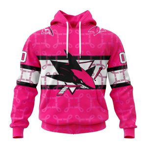 Personalized NHL San Jose Sharks I Pink I Can! In October We Wear Pink Breast Cancer Unisex Pullover Hoodie