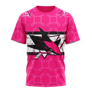Personalized NHL San Jose Sharks I Pink I Can! In October We Wear Pink Breast Cancer Unisex Tshirt TS5923