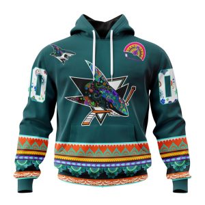 Personalized NHL San Jose Sharks Jersey Hockey For All Diwali Festival Unisex Pullover Hoodie