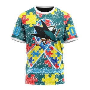 Personalized NHL San Jose Sharks Special Autism Awareness Month Unisex Tshirt TS5927