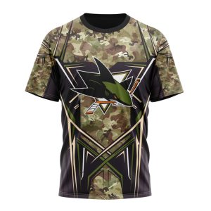 Personalized NHL San Jose Sharks Special Camo Color Design Unisex Tshirt TS5929