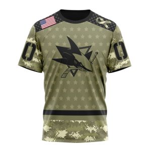 Personalized NHL San Jose Sharks Special Camo Military Appreciation Unisex Tshirt TS5930