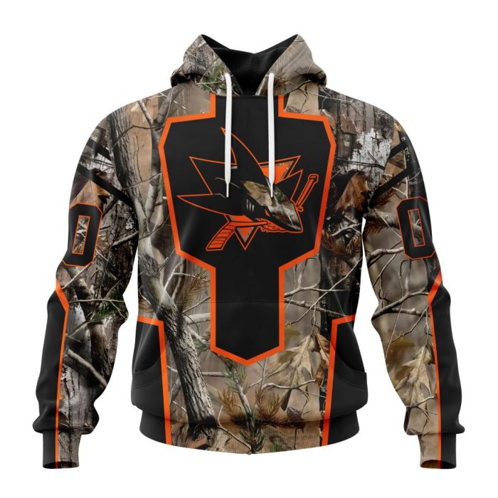 Personalized NHL San Jose Sharks Special Camo Realtree Hunting Unisex Pullover Hoodie