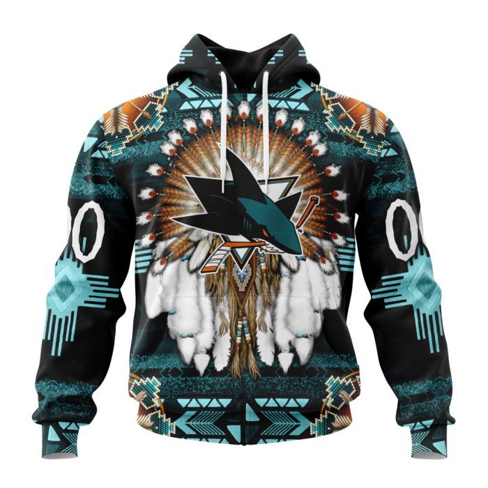 Personalized NHL San Jose Sharks Special Native Costume Design Unisex Pullover Hoodie