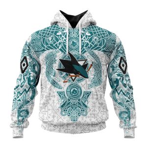 Personalized NHL San Jose Sharks Special Norse Viking Symbols Unisex Pullover Hoodie