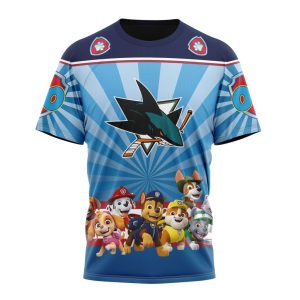 Personalized NHL San Jose Sharks Special Paw Patrol Kits Unisex Tshirt TS5942