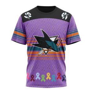 Personalized NHL San Jose Sharks Specialized Design Fights Cancer Unisex Tshirt TS5951