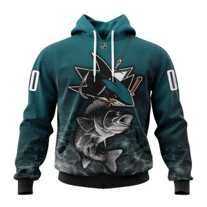 Personalized NHL San Jose Sharks Specialized Fishing Style Unisex Pullover Hoodie