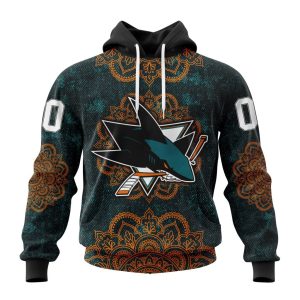 Personalized NHL San Jose Sharks Specialized Mandala Style Unisex Pullover Hoodie