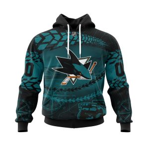 Personalized NHL San Jose Sharks Specialized Off - Road Style Unisex Pullover Hoodie