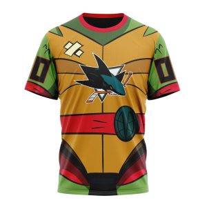 Personalized NHL San Jose Sharks Teenage Mutant Ninja Turtles Design Unisex Tshirt TS5968
