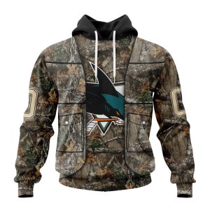Personalized NHL San Jose Sharks Vest Kits With Realtree Camo Unisex Pullover Hoodie