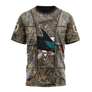Personalized NHL San Jose Sharks Vest Kits With Realtree Camo Unisex Tshirt TS5969