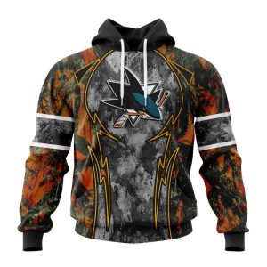 Personalized NHL San Jose Sharks With Camo Concepts For Hungting In Forest Unisex Pullover Hoodie