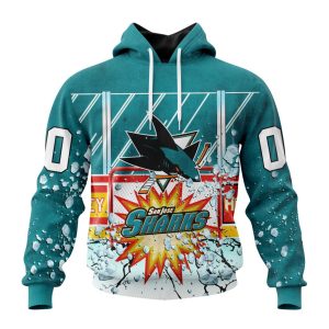 Personalized NHL San Jose Sharks With Ice Hockey Arena Unisex Pullover Hoodie