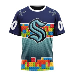 Personalized NHL Seattle Kraken Autism Awareness Design Unisex Tshirt TS5978
